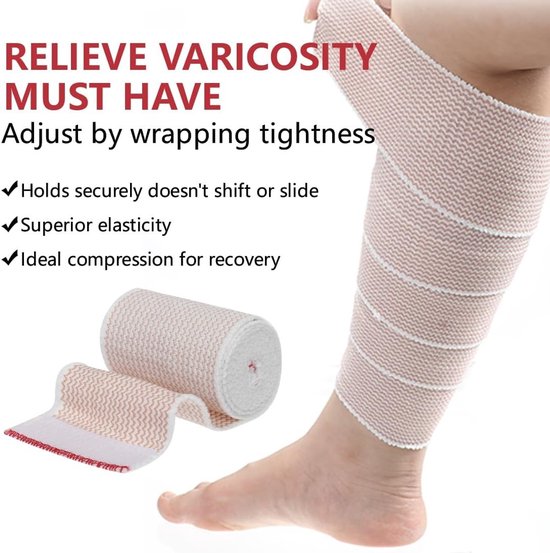 Premium Compressiewondenbandages 6 Rollen 7.5cm Zelfsluitende Elastische Wikkels voor Pols en Ellebogen, Herbruikbare Verbanden voor Blessures en Ondersteuning — afbeelding 4