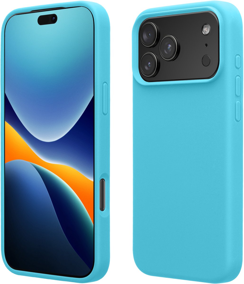 kwmobile telefoonhoesje geschikt voor Apple iPhone 18 Pro / iPhone 17 Pro - Hoesje met siliconen coating - Smartphone case in zeeblauw