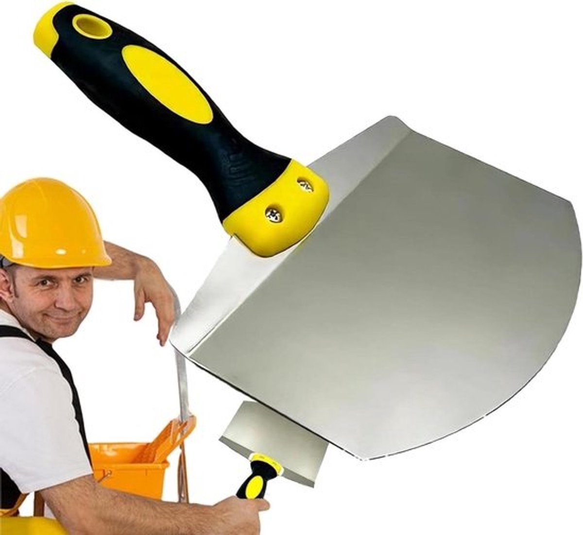 Metalen troffel - Tuinschep van RVS - Voor tuinieren, verplanten en graven - Ergonomische grip - 27 cm - Zilverkleurig