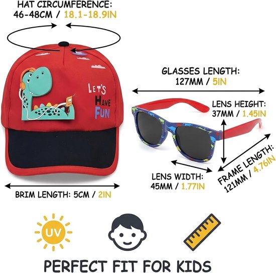 Dailygoods - Kinder Zomeraccessoireset met Baseballpet en Zonnebril van Dailygoods — afbeelding 2