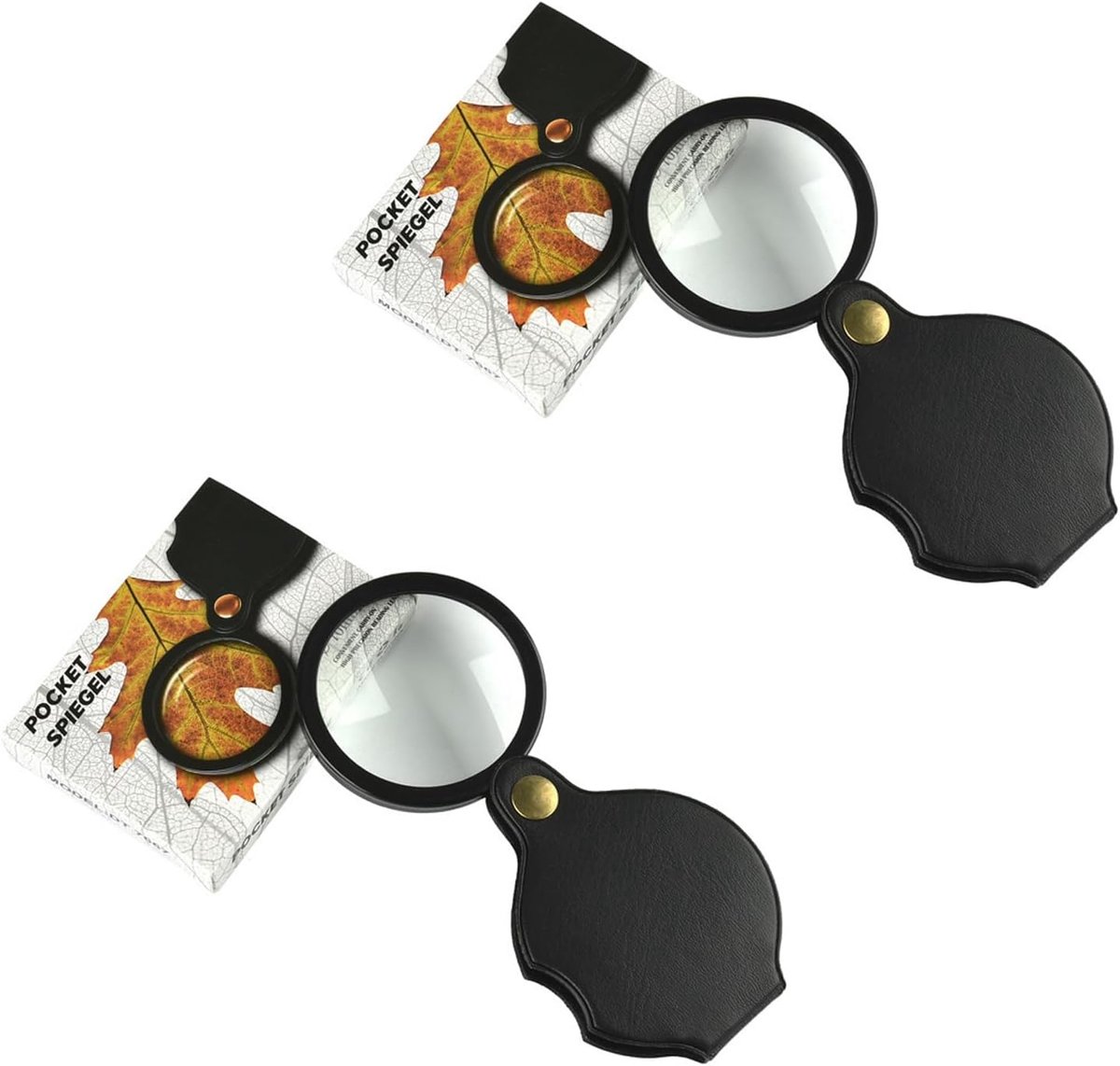 Mini Magnifier 2 Pieces 10 Fold Pocket Magnifier Folding Reading Magnifier Portable Magnifier Small Magnifier for - ShopVlot