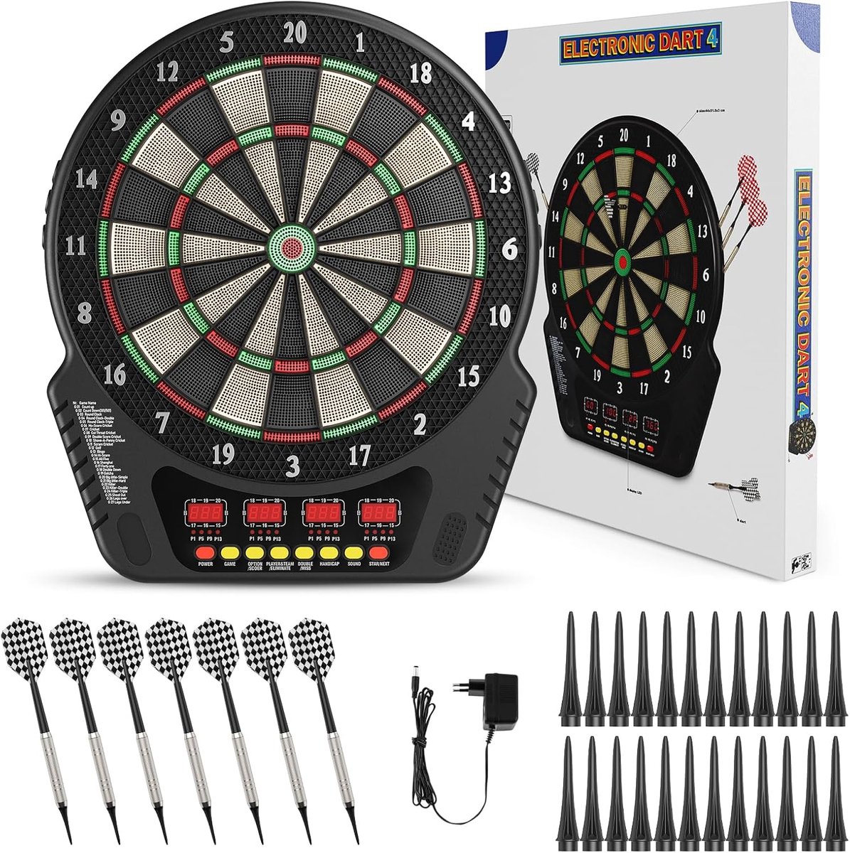 Professional electronic dartboard with 6 darts, innovative dart machine + accessories for 1 to 16 players - ShopVlot