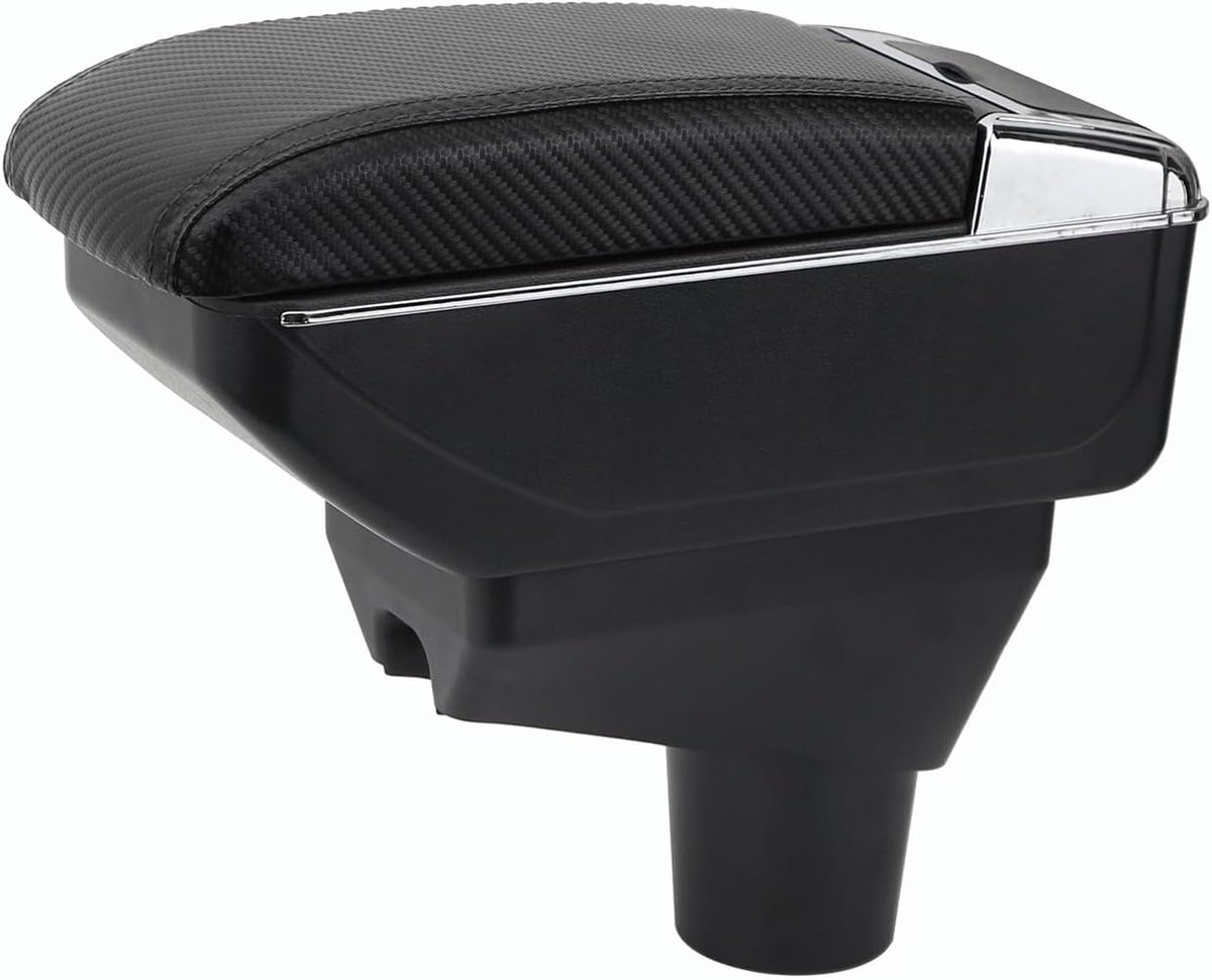 YJYWZH for Toyota Aygo X 2021-2024 MK1 Armrests Double Layer Center Console Large Storage Box with Cup Holder Carbon - ShopVlot