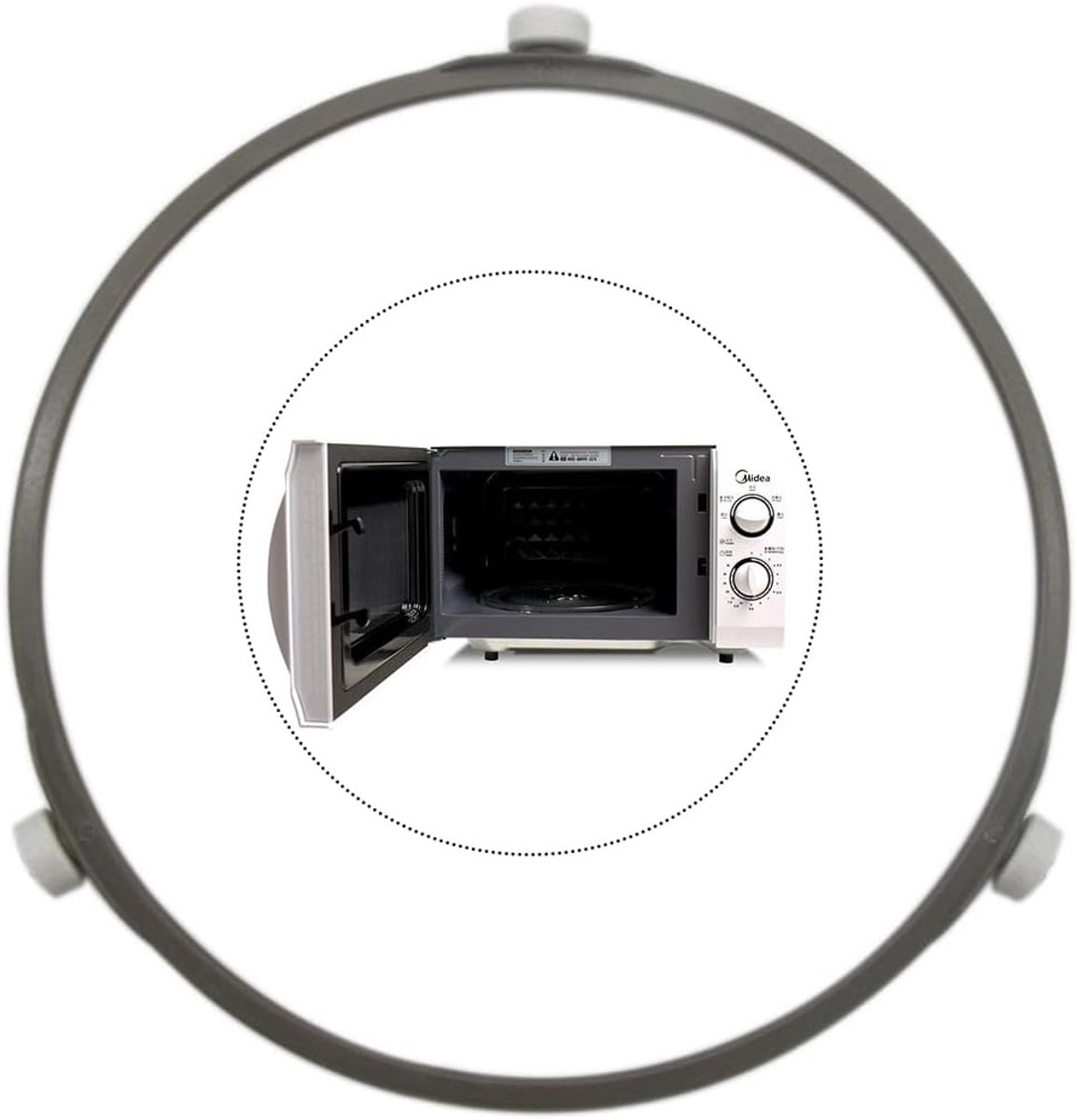 1 Pcs Microwave Plate Player Rings, Rotating Baking Tray Microwave Ring 17.8 cm Diameter, for Microwave Turntable - ShopVlot