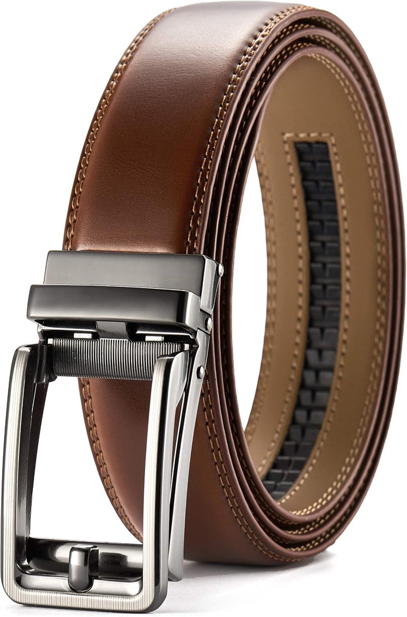 Herenriem 35mm - Leren Automatische Riem - Micro-verstelbaar zonder gaten - Perfect voor Pak en Casual - ShopVlot
