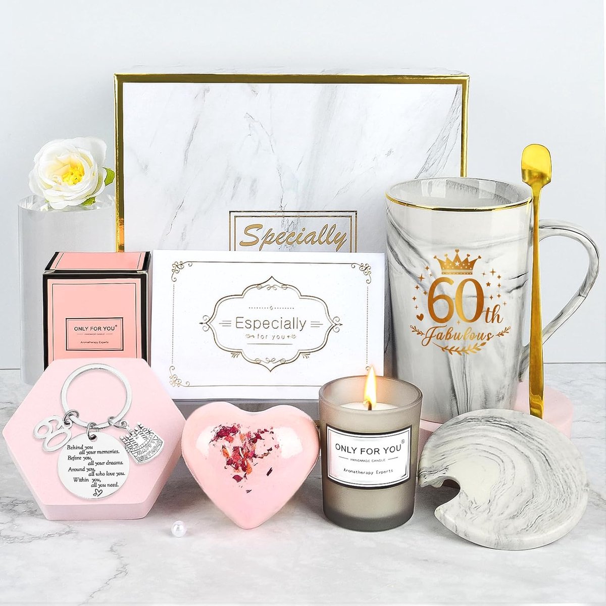 Voor dame 60 jaar, originele geschenkdoos, idee voor moeder en oma