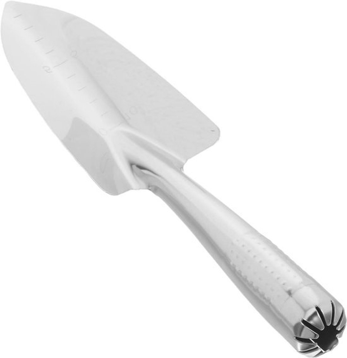 Roestvrijstalen tuinspade - Handschep voor tuingereedschap - Voor tuinonderhoud buiten - Ergonomische grip - 27 cm lang - Zilver