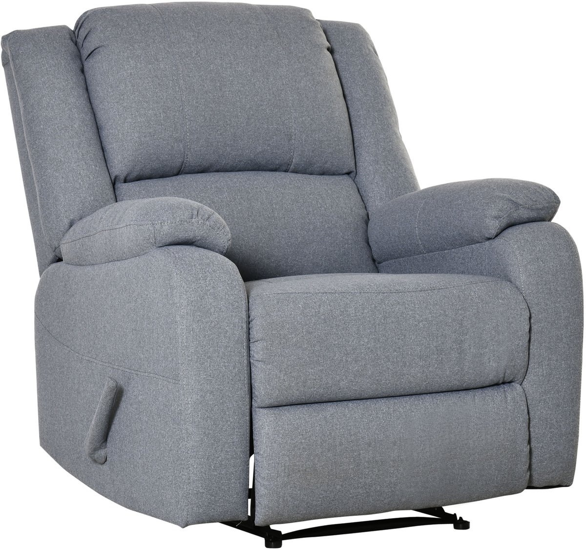 Homona Relaxfauteuil - Met verstelbare rugleuning en voetensteun - 87 x 96 x 98 cm - Lichtgrijs