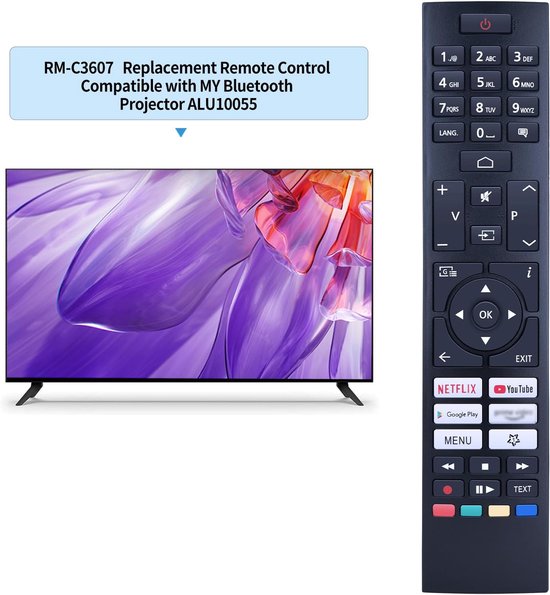 RM-C3607 Replacement Remote Control for JVC Smart TV LT-24VAH3455 LT-32VAF3255 LT-32VAH3355 LT-32VAH3255 LT-24VAH3255 - ShopVlot — afbeelding 5