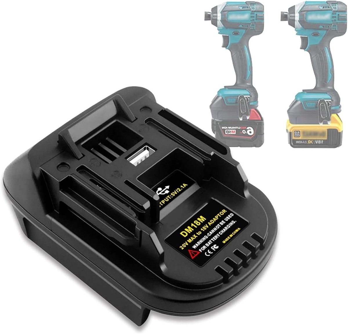 Batterij Adapter voor Makita 18 V 20 Power Tools, Adapter Converteren voor Dewalt & voor Milwaukee M18 Converteren voor Makita 18 V Batterij