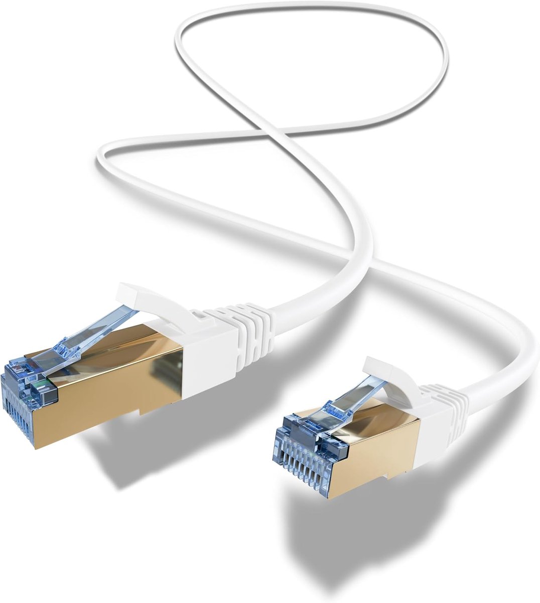 Ethernet 2,00 m Cat 8.1 S/FTP High Speed 40 Gbit RJ45 patchkabel internet patchkabel LSZH mantel wit