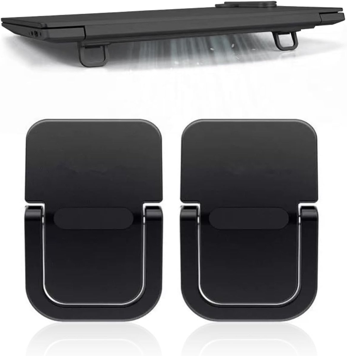 2 stuks laptopstandaard, mini-standaard, inklapbare koelhouder, computer-desktopstandaard, telefoonstandaard, toetsenbordlifter