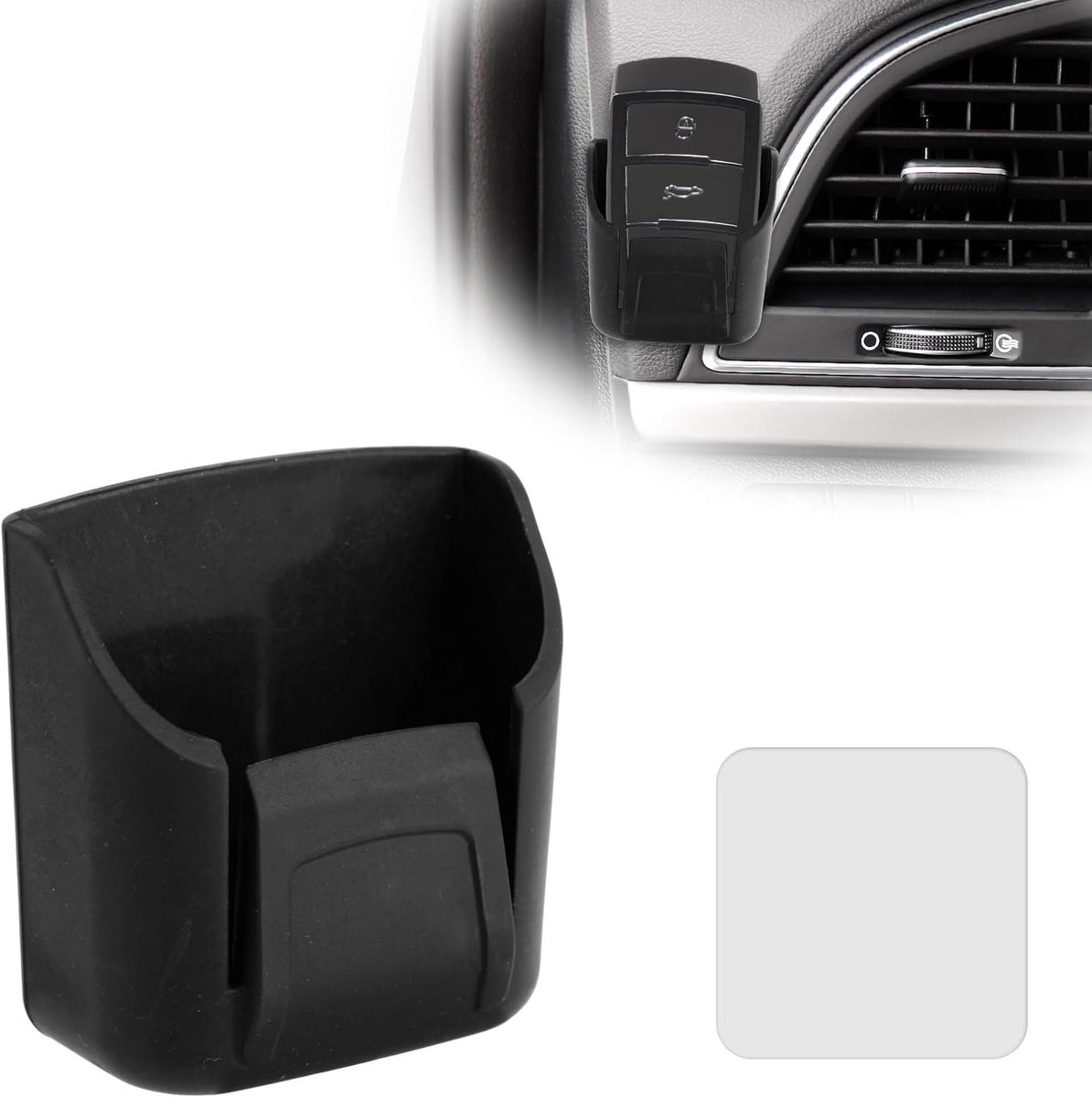 Sleutelhanger Houder voor Auto Dashboardmet Dubbelzijdig Plakband, Universele Organizer voor Autosleutels Gemakkelijke Toegang tot Pasjes en Kleine Voorwerpen