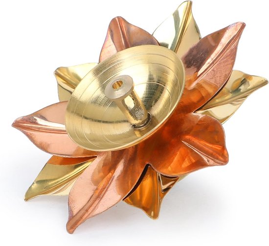 Olielamp Messing Deep Diya Indiase olielamp Diwali Pooja Lamp Akhand Lotus Diya (2) — afbeelding 2