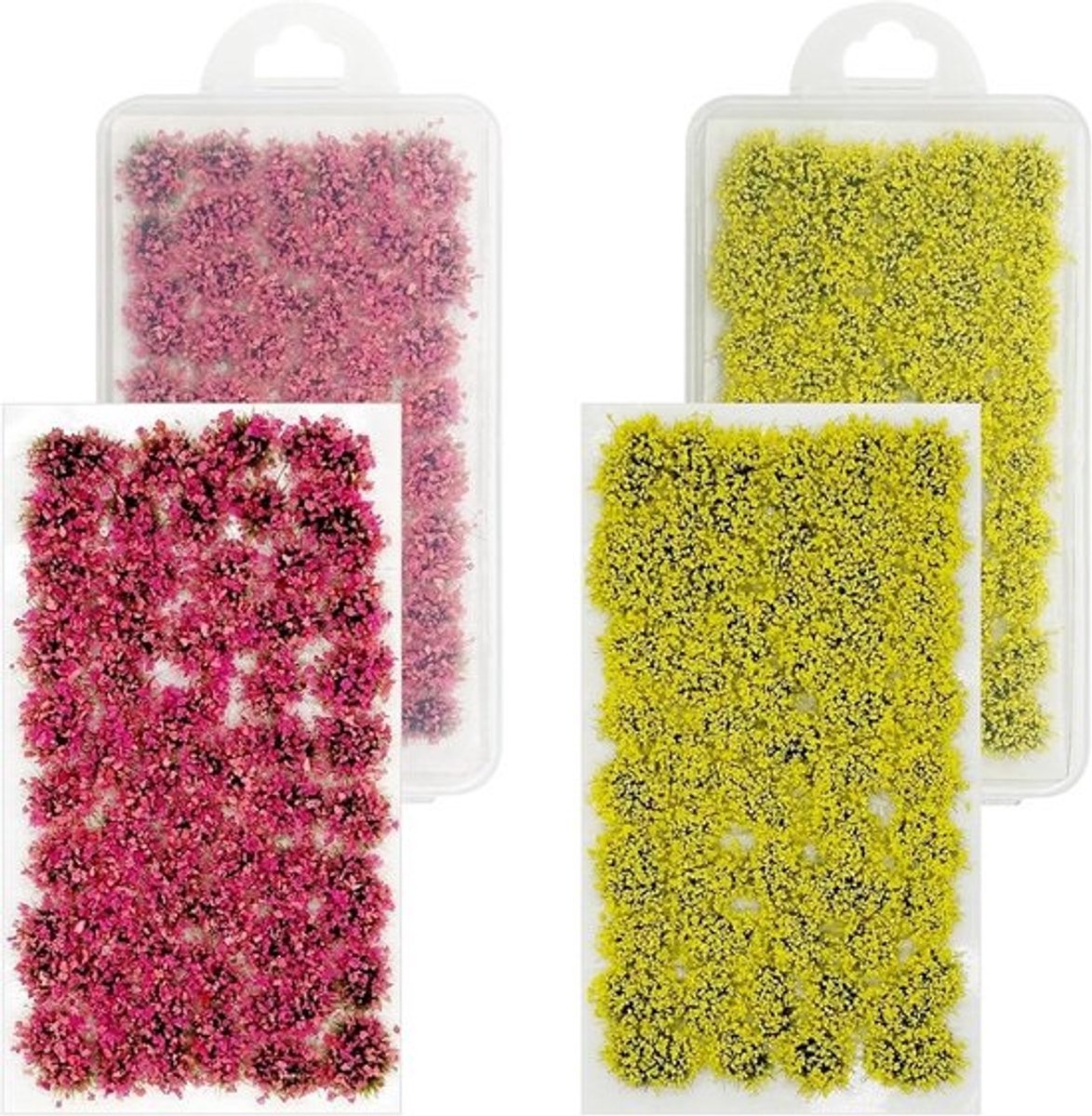 Kleurige Bloemcluster - Statig Gras Tuft voor Miniatuurspellen en Modelspoor