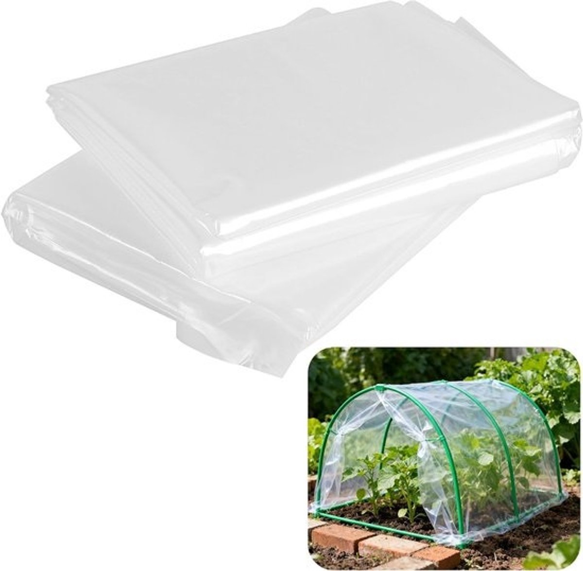 2M X 15M Heavy Duty polyethyleenfolie - dikke transparante plastic bladen voor tuinbouw, isolatie en bouwbescherming