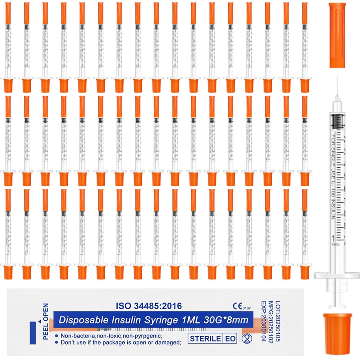 Kunststofbuisjes spuiten 60 stuks - 1ml - multifunctioneel - ideaal voor dosering en vloeistofscheiding - ShopVlot
