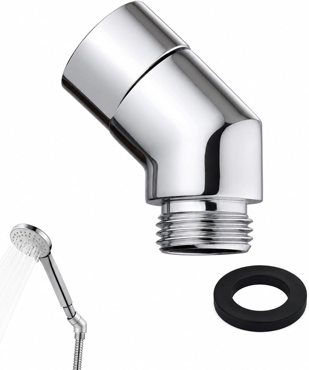 135° douchekopadapter, 1 stuk, 1/2 inch hoekadapter met rubberen afdichting, lekvrij en snel gemonteerd - ShopVlot