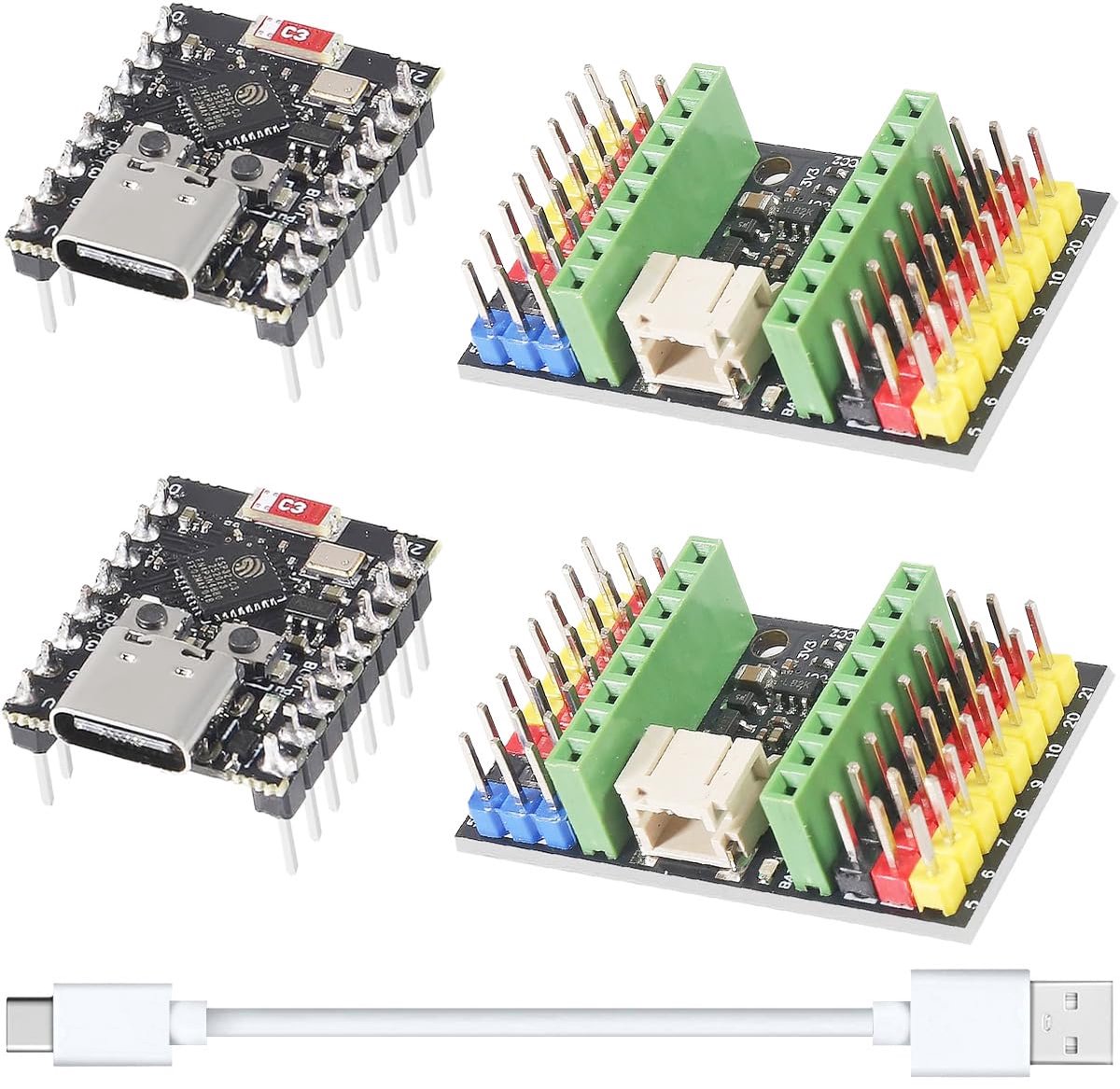ESP32-C3 MINI Development Board with Expansion Plate, WiFi, Bluetooth, RP2040 Development Module, Integrated 4MB Flash - ShopVlot