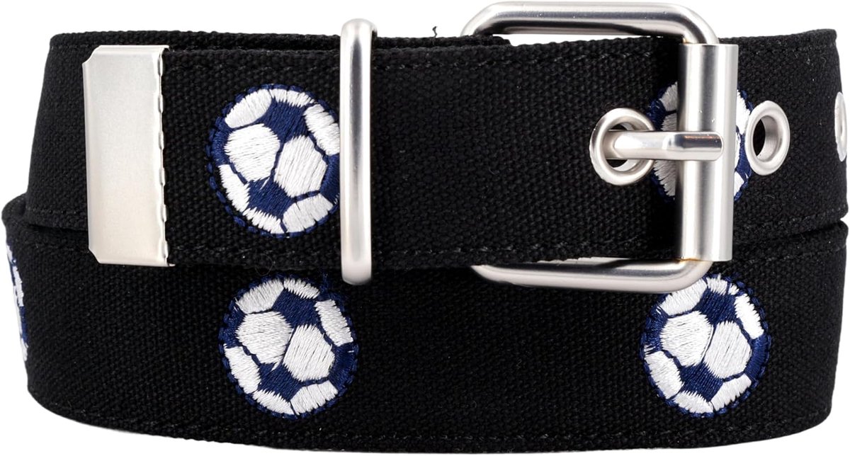 Beautiful Fabric Children's Belt > Football < for Boys - Universal Fit Belt for Boys from 3 to 12 Years - ShopVlot
