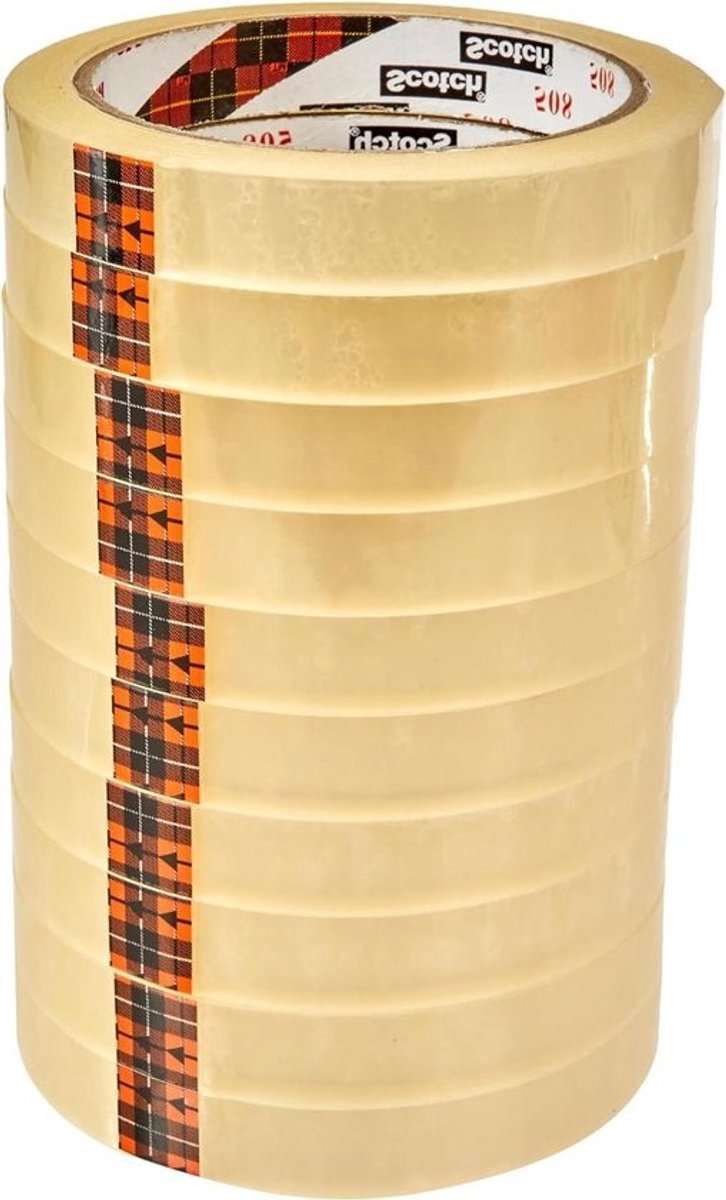 Transparant plakband - 15 mm x 66 m - 10 rollen per verpakking - Multifunctionele tape - voor school, thuis en kantoor