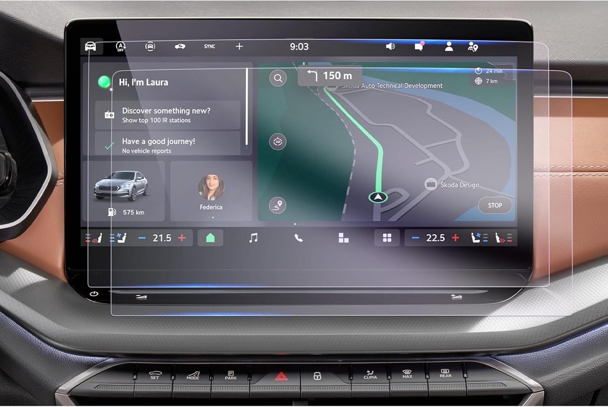 Navigatiefilm 13 inch - Nano screen protector - 6H krasbestendig - Schokbestendig voor Skoda Octavia IV - ShopVlot