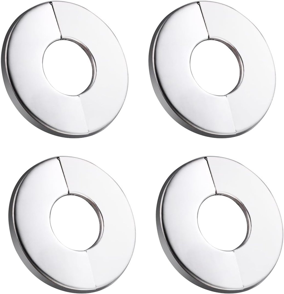 Set van 4 RVS Buiskappen 24 mm - Corrosiebestendig - Duurzaam en Aesthetisch - Bescherming voor Kraan en Radiator - ShopVlot