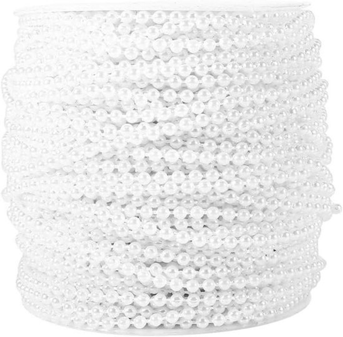 50 meter parelsnoer - 3 mm vislijn voor kralenketting - Wit voor bruiloftsdecoratie