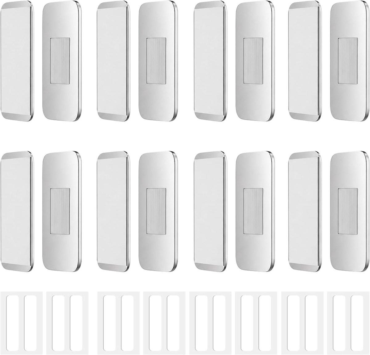 Deurmagneet, extra sterke deurmagneet om te plakken, deurmagneten voor meubels, kastdeuren, magneet, 8 stuks, dunne zelfklevende magneten, sterke kleine kamerdeur, deursluiter, zonder
