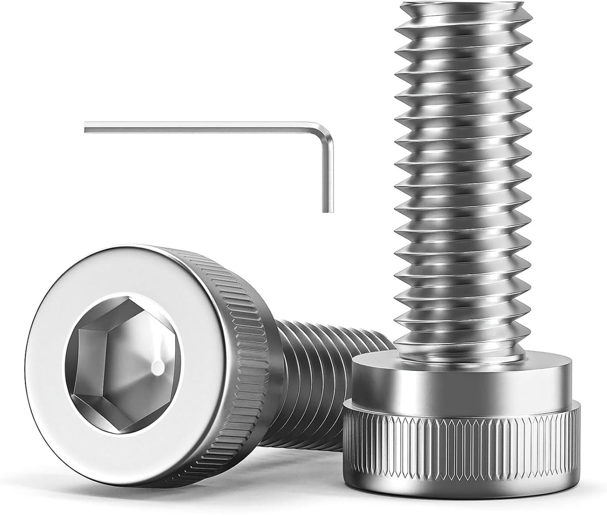 120 stuks M2 x 8 mm schroeven, cilinderschroeven met binnenzeskant, cilinderkopschroeven, roestvrij staal A2 V2A, volledige schroefdraad, roestvrijstalen schroeven met inbussleutel