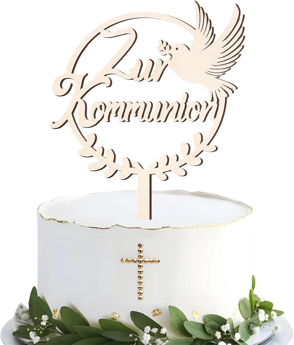 Taartversiering voor communie, taartversiering voor vormsel, versiering voor communietaarten als bedankje voor gasten, vormselcadeaus voor jongens en meisjes