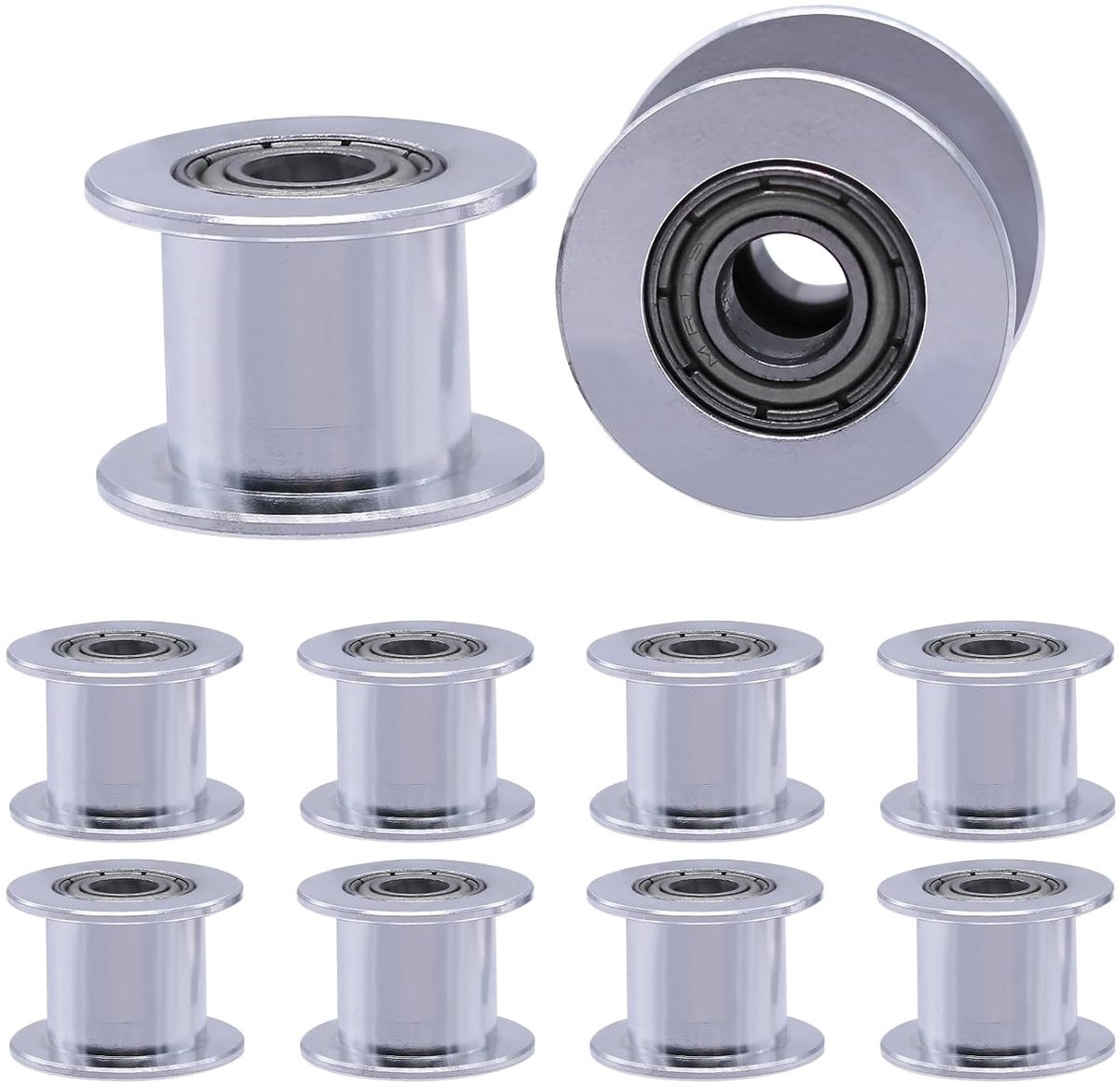 Aluminium GT2 Pulley Tensioner met 20 Tanden en 5mm Bore voor 3D Printer - Perfect voor GT2 Timing Belt en Precisie Printen (Verpakking van 10)