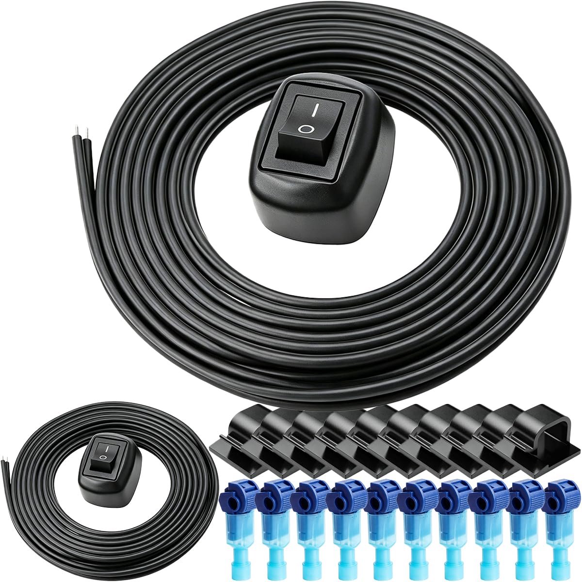 SPST tuimelschakelaar, 12 V, aan/uit, 2 stuks - Drukknopbediening voor auto's, mistlampen, extra verlichting - ShopVlot