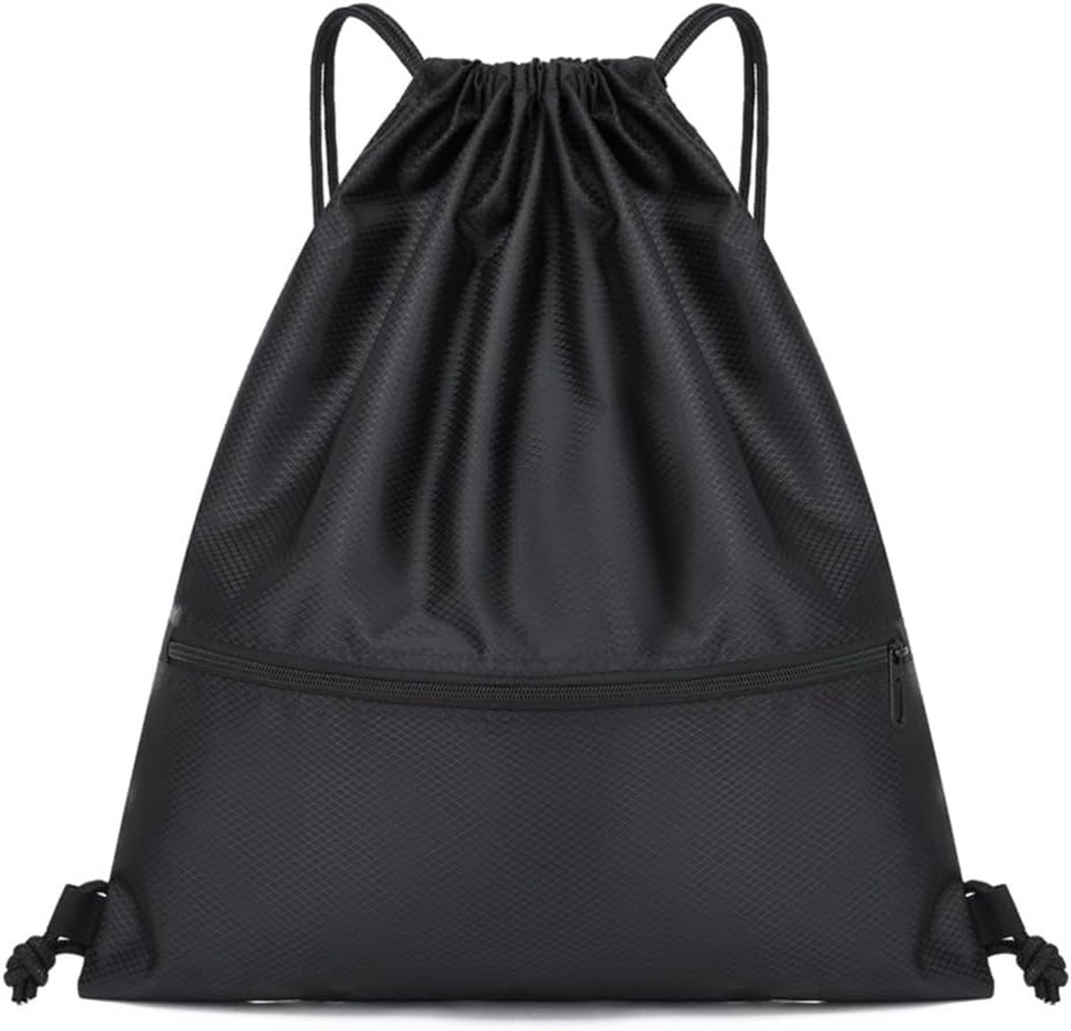 Gymtas met trekkoord, gymtas voor dames en heren, met ritssluiting, waterdichte sporttas voor sport, vakantie en - ShopVlot