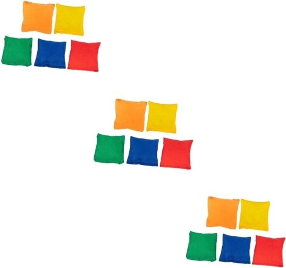 Set zitzakken - Gooi zakjes - Voor interactieve spellen - Duurzaam canvas - 5 x 5 x 1 cm - Multicolor