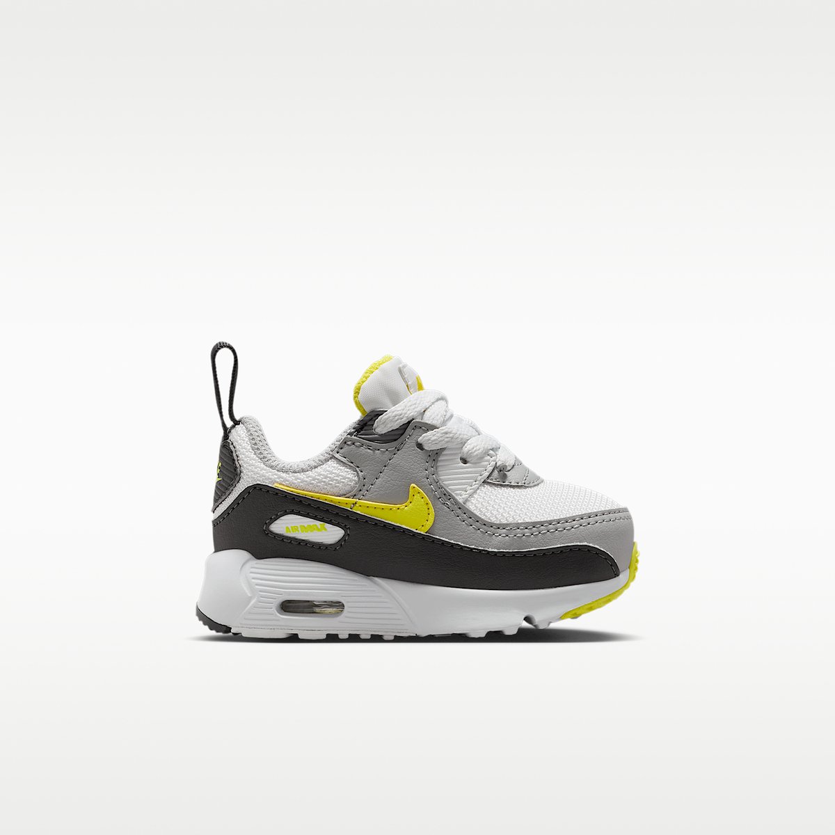 Nike Air Max 90 EasyOn Mesh TD - Maat 19.5 - Off White/Sonic Yellow / Wit Geel - Air Max 90 - Lifestyle - Kinder Sneakers voor Jongens en Meisjes