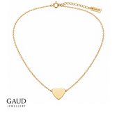 Gouden Ketting Dames met Hartje – Goudkleurige Hartjes Ketting van RVS – Verstelbaar 40+5 cm – Cadeau voor Vrouw – Luxe Cadeaudoosje – GAUD