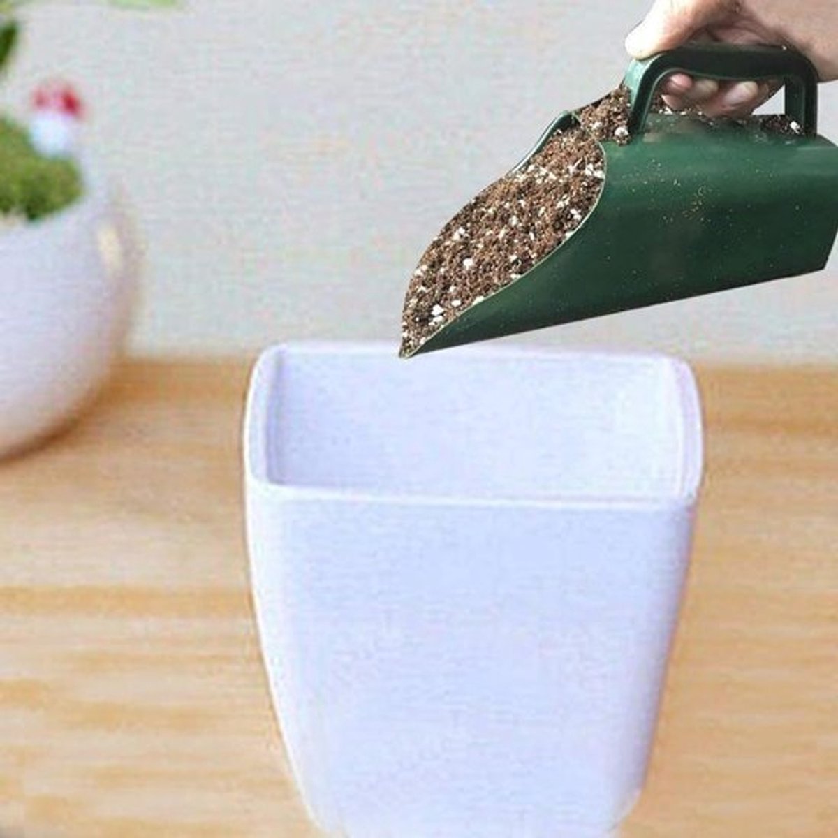 Tuinschep - Emmerschep - kweeklepel - Moeiteloos tuinieren - Ergonomisch handvat - 29 x 29 x 11 cm - Groen