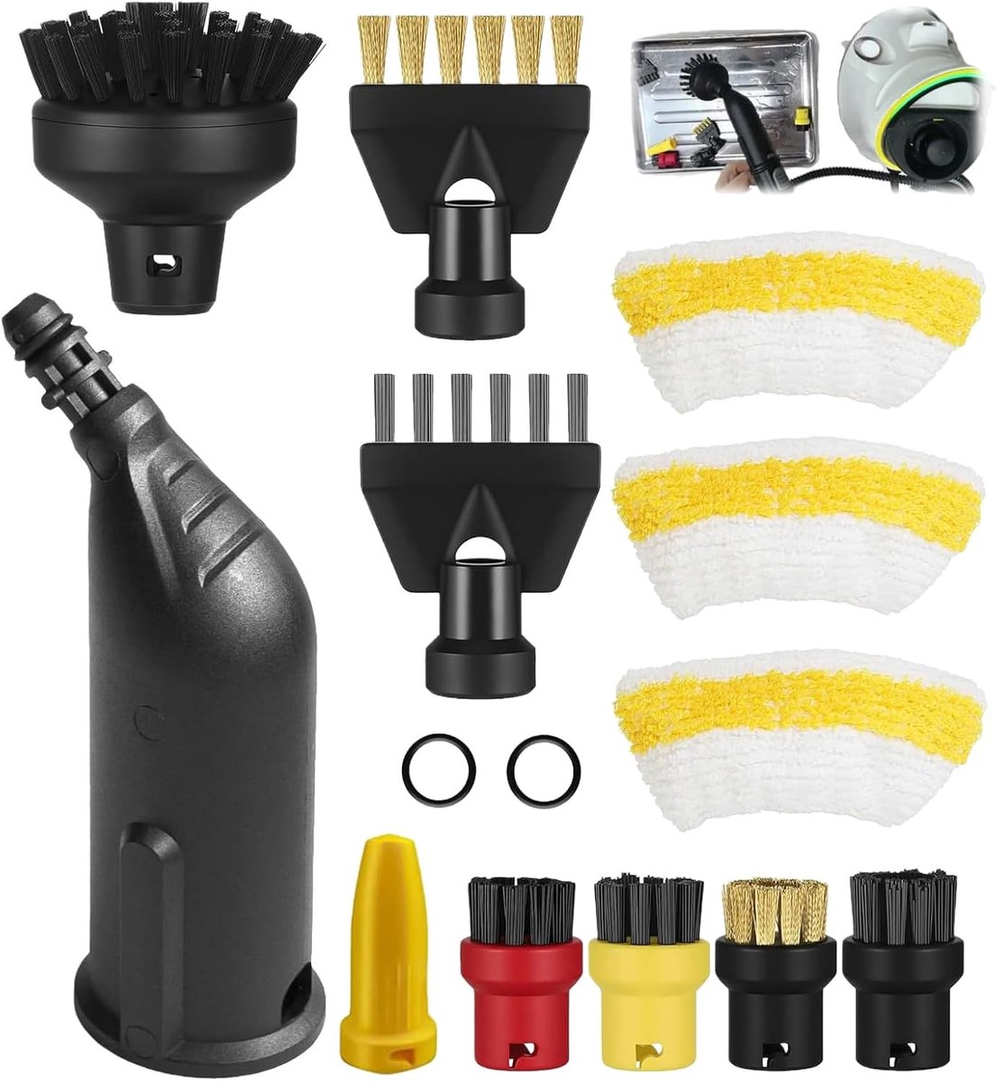 Set van 14 accessoires voor stoomreinigers, handspuit, vervangingsonderdelen en krachtspuit voor huishoudelijk en professioneel reinigen