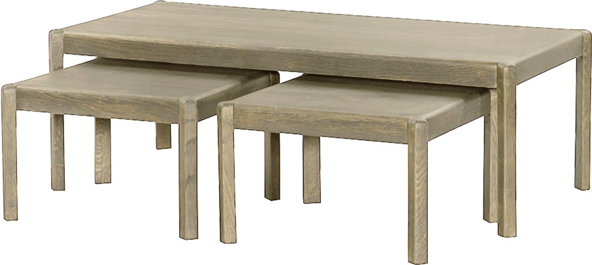 Tower Living Amalfi Coffee table + 2 End tables (set 3 pcs.) Naturel