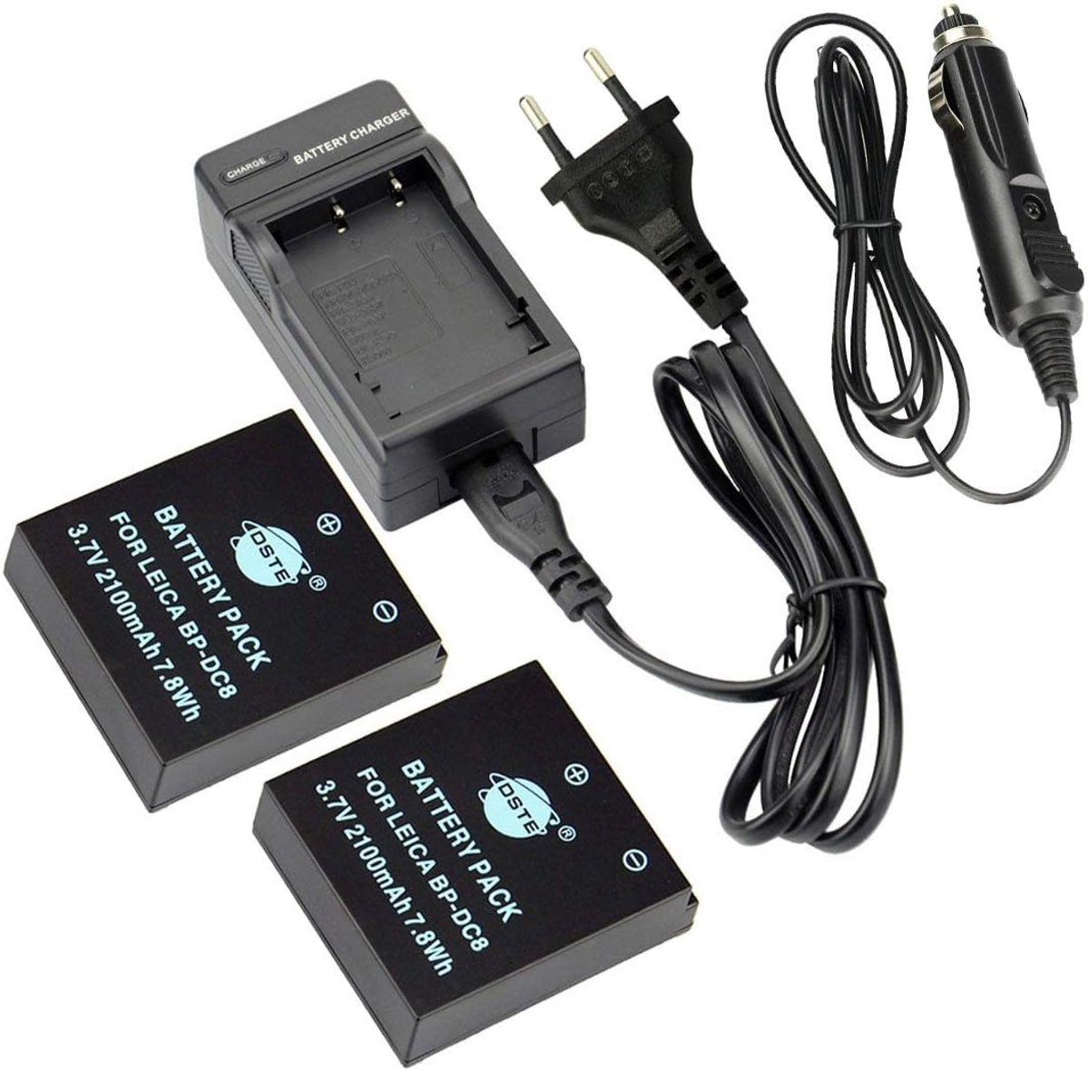 DSTE 2PCS BP-DC8 Battery and Travel Charger Compatible with Leica X1 X2 - ShopVlot