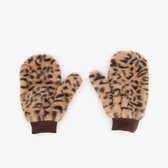 Meisjes wanten met luipaardprint - Bruin