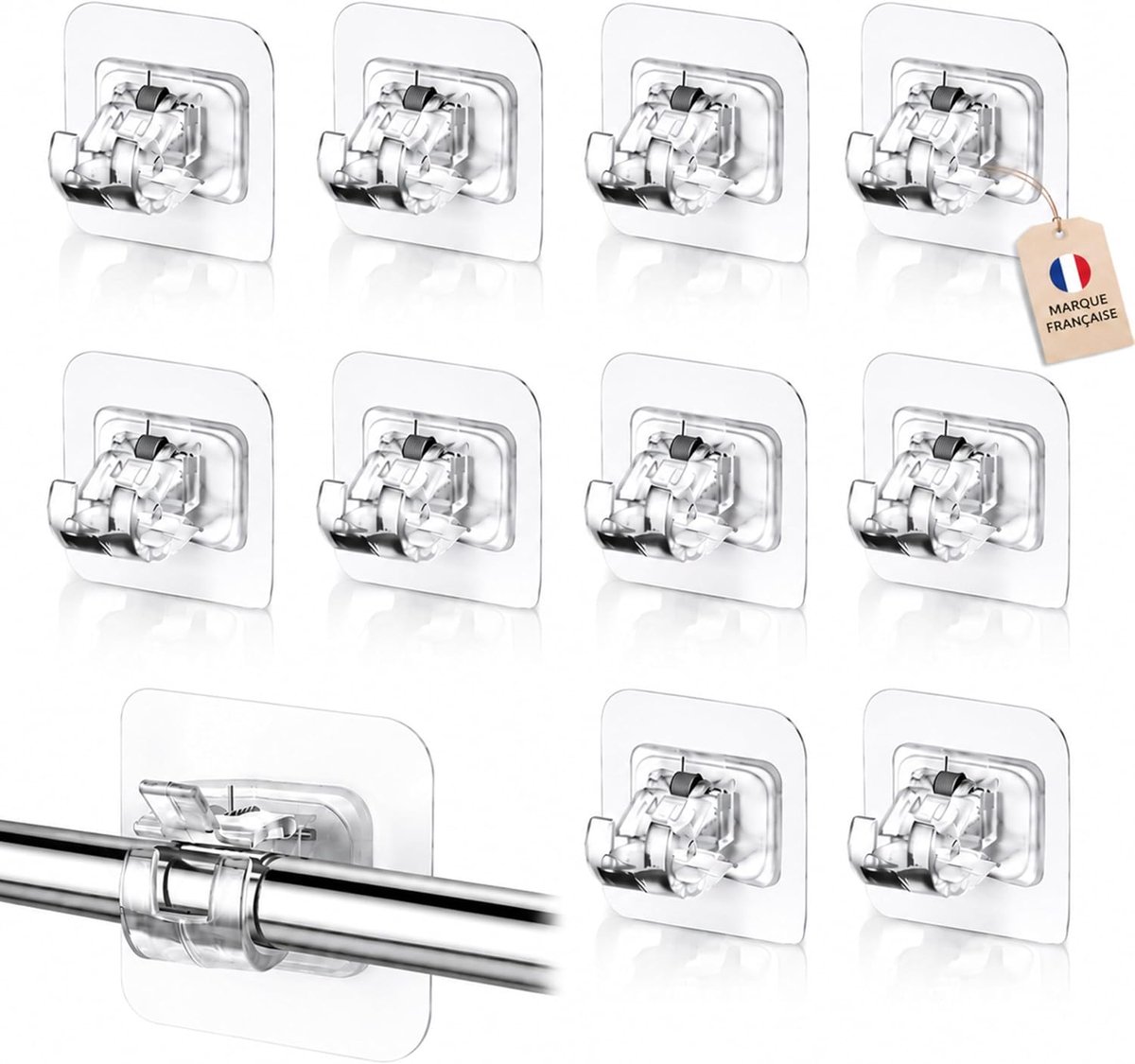 Curtain Rod Without Drilling, Pack of 10 - ShopVlot