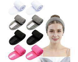 Lobaake 8 stuks haarbanden voor meisjes, met zelfklevende sluitingen, verdikte haarband voor dames, sport, oorband - ShopVlot