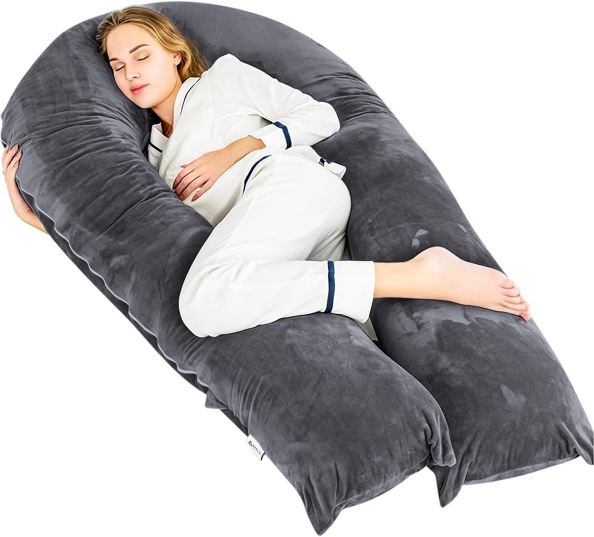 Zwangerenkussen XXL 280 cm - U-vormig - Ergonomisch lichaam kussen - Ondersteuning voor een goede nachtrust - SnelShoppen