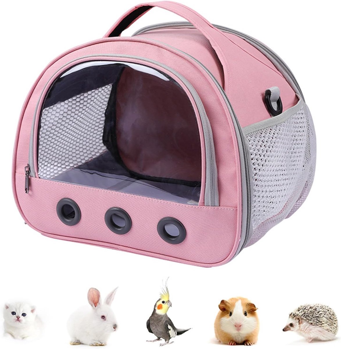 Clear Pet Transporter, Portable Transparent Travel Cage, Transport Container, Pet Travel Cage, for Birds, Rats - ShopVlot