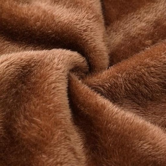1-delige gebreide cape/sjaal - ca. 130 x 65 cm (B x H) - Polyester - Kraag van imitatiebont - Zacht en comfortabel - Stijlvol en veelzijdig om te combineren met andere kledingstukken - Khaki — afbeelding 3