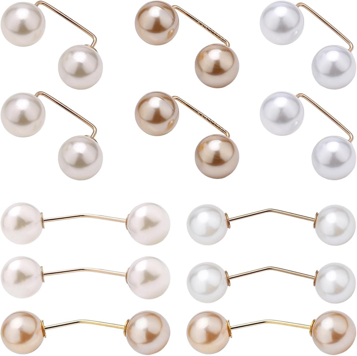 Broches voor dames met kunstparels, kunstparelbroches voor vesten/truien, elegant accessoire voor kleding, rokken, kraag