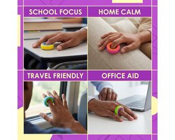 Anti-stress-ringen voor kinderen, sensorisch compressiespeelgoed, meerkleurig, ideaal voor het verlichten van angst thuis of op school, 6 stuks