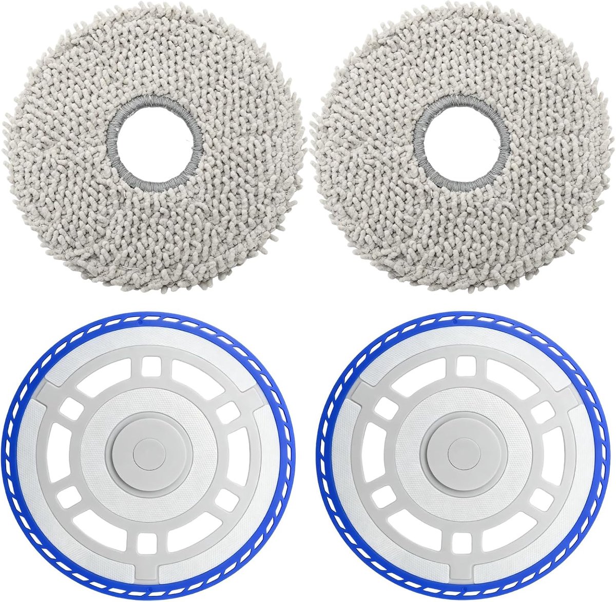 Set van 4 hoogwaardige dweilpads, vervangende dweildoeken, compatibel met Ecovacs Deebot T50 Omni/T50 Omni Gen2/T50 Pro Omni/T50 Pro Omni Gen2